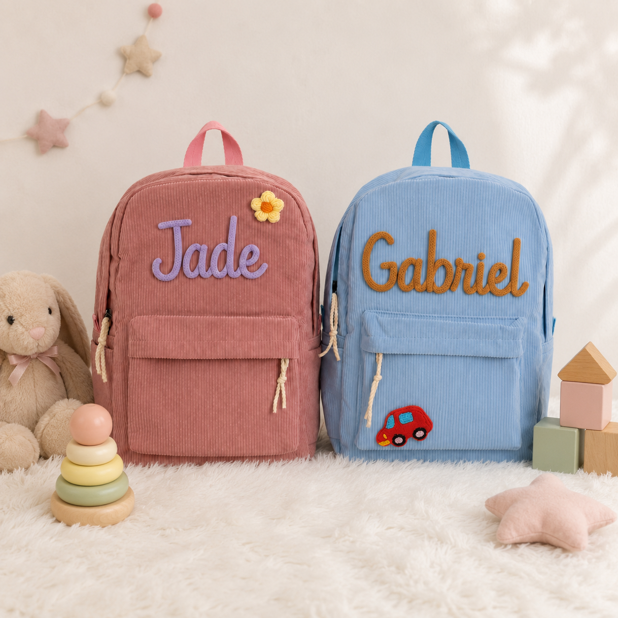 Sac à dos velour personnalisé
