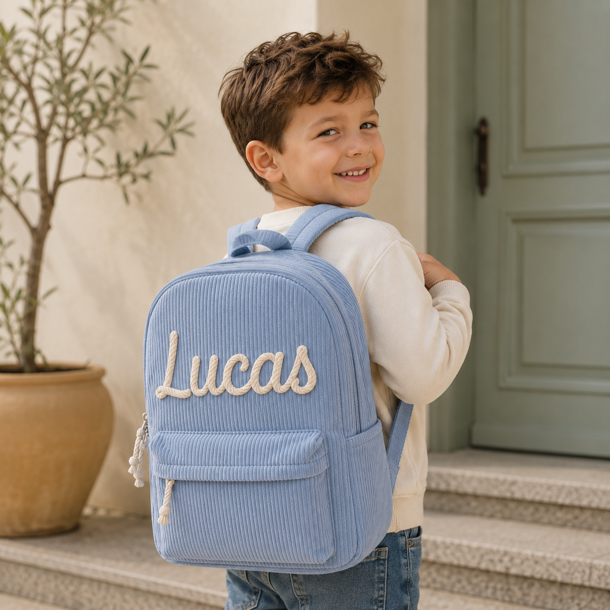 Sac à dos en velours personnalisé