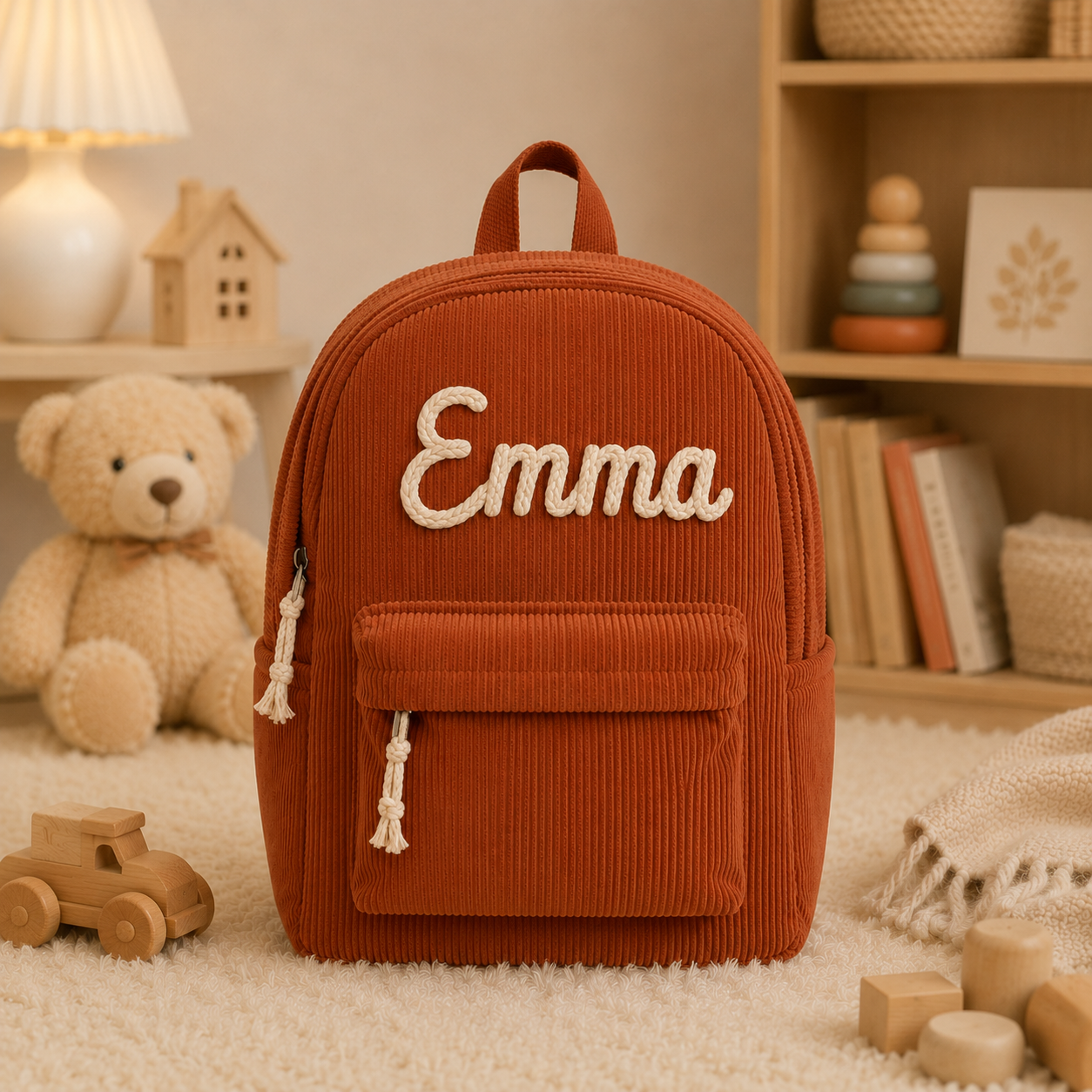 Sac à dos en velours personnalisé