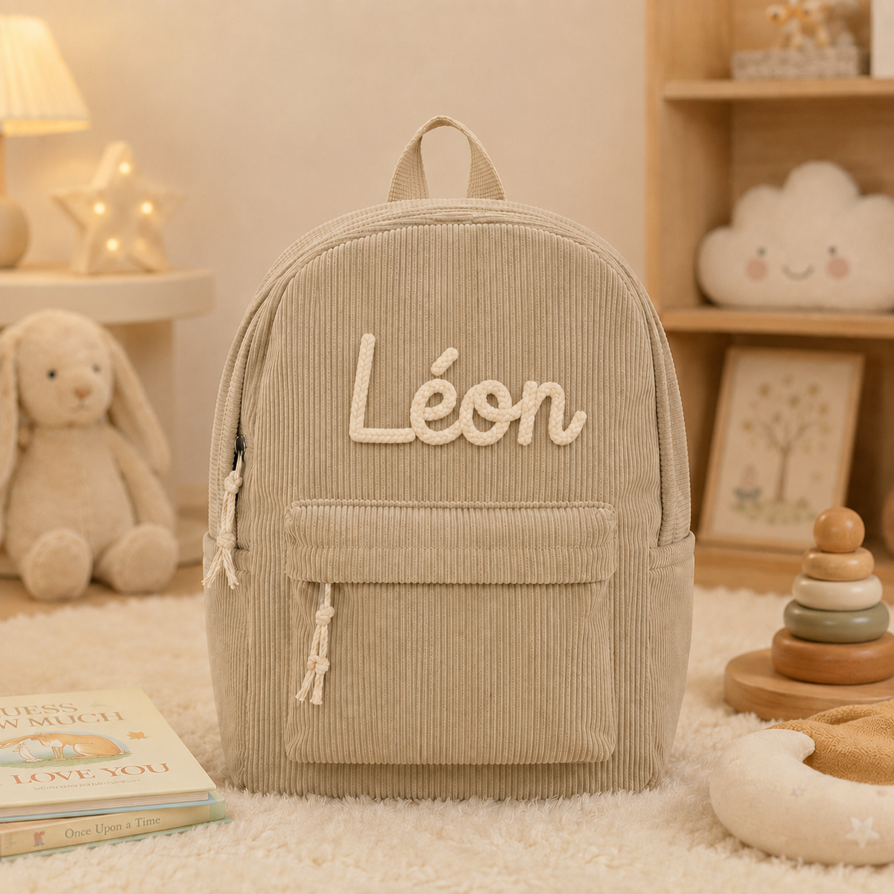 Sac à dos en velours personnalisé