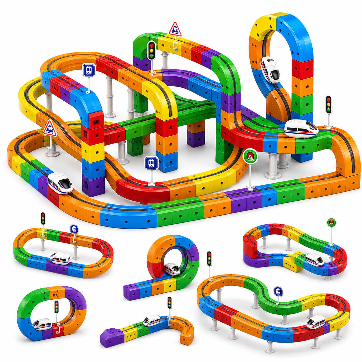 Circuit de train magnétique Magic Rail 3D